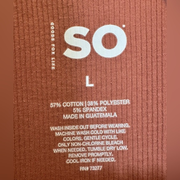 Women's SO tank top - ribbed - stretchy - dusty orange - worn a few times. BOGO - Picture 4 of 8